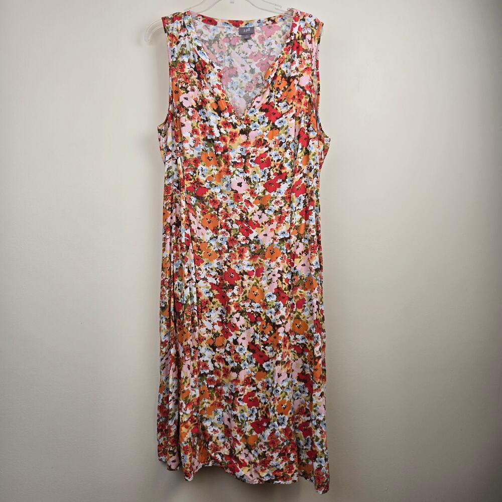 J.Jill Sleeveless Floral Dress 18 Womans Dress